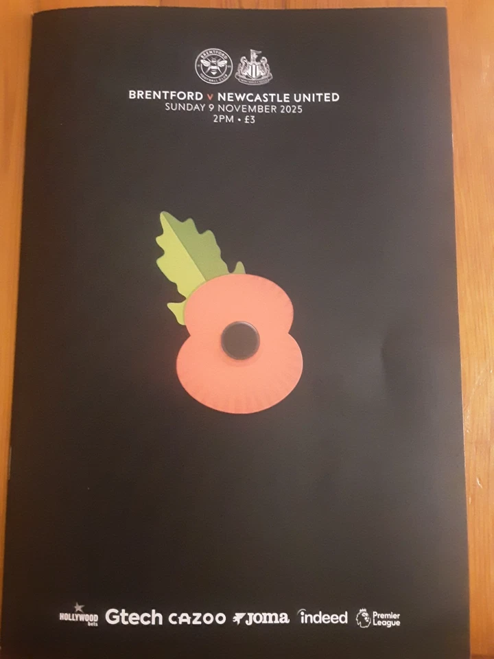 brentford v Newcastle United programme premier league nov 25 brand new - Image 1 of 1