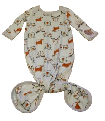 Baby Essentials Gown, Wild Animal Theme, 0-3 Mos., Brand New - Image 1 of 2