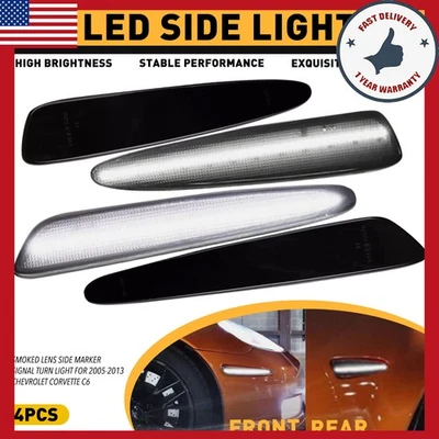 Lente ahumada luz de giro de señal lateral para Chevrolet Corvette C6 2005-2013 Foto 1 de 4