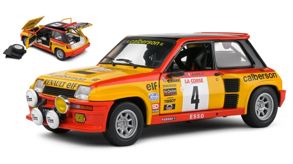 Renault R5 Turbo #4 Tour De Corse 1980 W/lights Ragnotti / Andrie 1:18 Model - Immagine 1 di 1