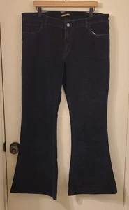 Run & Fly Flares Trousers Mens W38 L32 Black Vintage 60s 70s Retro Bell Bottom - Picture 1 of 11