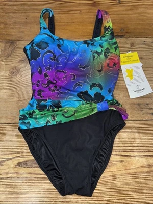 Longitude Swimsuit Women's 12 One Piece Latitude Control NWT Floral Scroll USA - Image 1 of 4