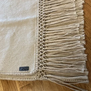 Camel Alpaca Wool Shawl Scarf Fringe 90” X 20” Artesania Ccahuantico Peru Tan - Picture 1 of 8