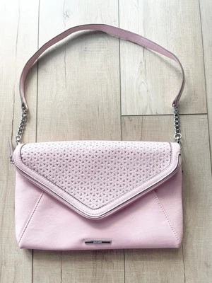 NINE WEST Matilda Crossbody Shoulder Bag Convertible to Clutch Pink Faux Leather - Image 1 of 4