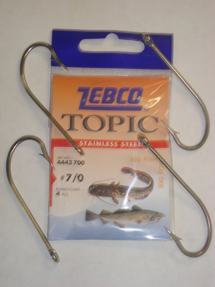 HAKEN 7/0 HIGH STAINLESS STEEL ZEBCO NORWEGEN DORSCH WALLER WELS POWERHAKEN TOP - Bild 1 von 1