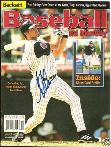 REVISTA DE BÉISBOL FIRMADA POR TROY GLAUS BECKETT MAYO 2001 ANAHEIM ANGELS AUTO Foto 1 de 1