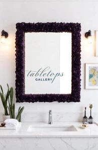 30.5cmx45.7cm Amethyst Wand Mirror Einzigartige Edelstein Rahmen für Badezimmer - Picture 1 of 9