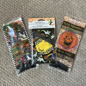 Vintage 90s Halloween Trick Or Treat Bags Ghosts Pumpkins Lot Of 3 Wilton - Picture 1 of 1