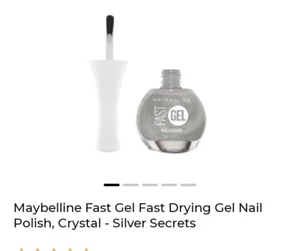 MAYBELLINE FAST GEL NAIL POLISH COLOR SILVER SECRETS #200 .47oz - Picture 1 of 4