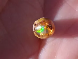 0.82 Ct. Round Cut Mexican Cantera fire opal bead. - Picture 1 of 13