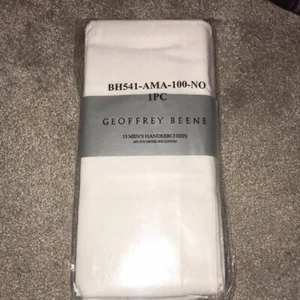 Geoffrey Beene 13 pk fine white handkerchiefs New ! - Picture 1 of 3