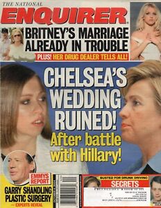 National Enquirer Magazine October 4 2004 Chelsea Hillary Clinton Britney Spears