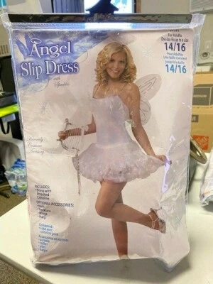 Slip Dress w/Attached Crinoline Skirt Petticoat Halloween Adult Costume New!!! - Image 1 of 2