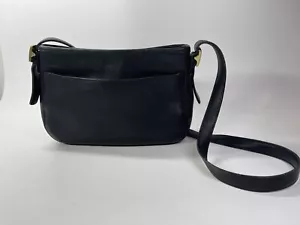 Vintage COACH Chelsea Zip Top Crossbody black leather 6000 pre-owned - Picture 1 of 6