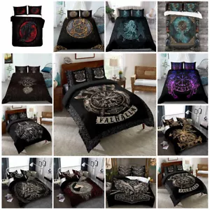 Viking VALHALLA Doona Quilt Duvet Cover Bed Set Pillowcase Single Double Queen - Zdjęcie 1 z 25