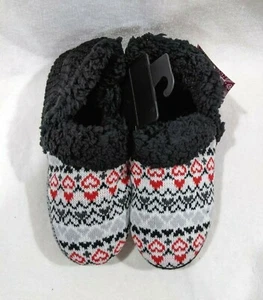 Zapatillas para mujer Muk Luks ébano/multicolor Magdalena - talla MD/LG/XL NUEVAS SIN CAJA - Imagen 1 de 7