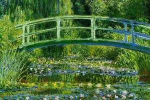 Claude Monet Water Lilies and Japanese Bridge Poster 24x36 inch - Picture 1 of 3