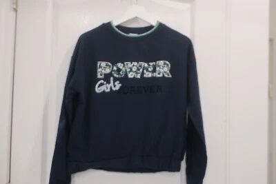 chic! Mayoral Niñas Adolescentes Sudadera Azul Marino 18 Embellecida Floral Girl Power! Foto 1 de 4
