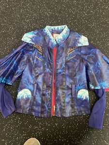 Disney Store Descendants Evie Costume Long Faux Leather Coat Jacket Sz 9/10 - Picture 1 of 7