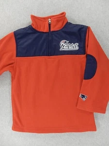 New England Patriots NFL 1/4 Zip Fleece Pullover (Youth Medium) Red/Blue - Picture 1 of 10