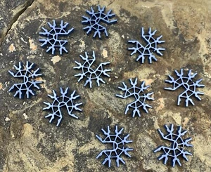 K’Nex Metallic Blue 7 Connector Piece Lot. - Picture 1 of 4