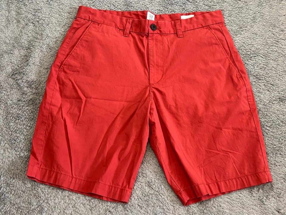 Шорты мужские Gap For Good 31 Chino красные уличная одежда плоские спереди опрятные повседневные для гольфа - Изображение 1 из 4