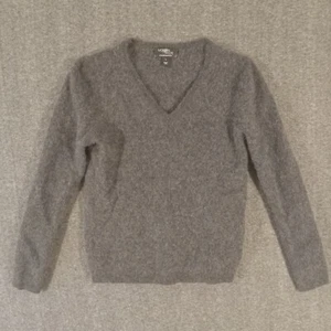 Morgan Taylor Cashmere Sweater Pullover V-neck Long Sleeve Girls Large Gray - Picture 1 of 15