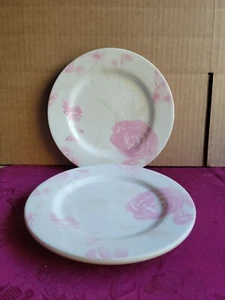Pair Sonoma Life Style "Verona" Rose 8" Salad Plates - Picture 1 of 3