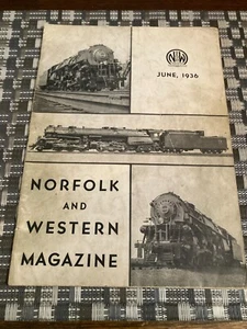 Norfolk and Western Magazine June 1936 N&W Employee Publication - Picture 1 of 11