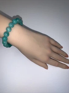 Bracciale Elastico Guarigione Cristallo Amazzonite Naturale 10mm 7,5” Bellissimo Regalo - Foto 1 di 4
