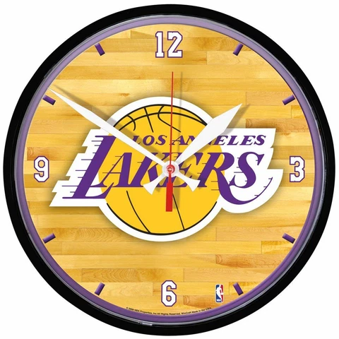 Los Angeles Lakers Wincraft NBA 12" Round Clock FREE SHIP! Cover
