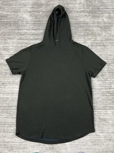 Forever 21 Hoodie Mens Large Black Short Sleeve Knit Casual - Picture 1 of 9