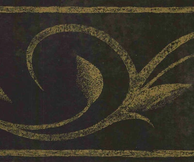 PAPEL PINTADO NEGRO AUDAZ MODERNO HOJA DESPLAZAMIENTO BORDE B0666 Foto 1 de 2