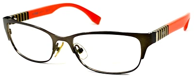 FENDI FF0033 EQP Italy Gunmetal Gray/Orange Eyeglasses Frame 53-17-140 - Image 1 of 4