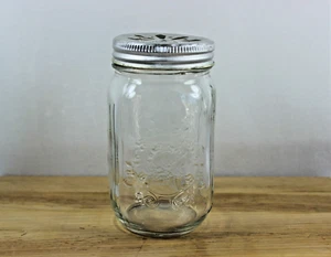Glass Mason Jar Flour Sifter with Metal Lid - Picture 1 of 7