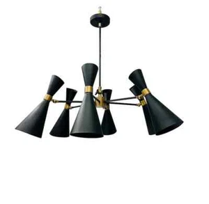 1950s Mid Century Chandelier Ceiling Fixture 6-Arm 12-Light Stilnovo Christmas - Picture 1 of 9