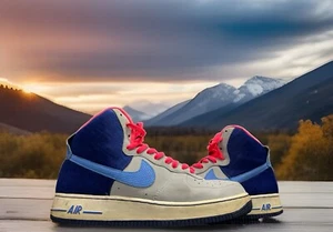 NIKE Air Force 1 High 07 Men’s 11 Wolf Grey/Distance-Deep Royal Blue 315121-018 - Picture 1 of 17