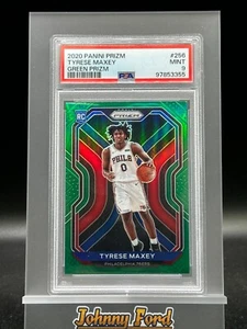 2020-21 Panini Prizm - Tyrese Maxey #256 Green Prizm Rookie PSA 9 - Bild 1 von 2