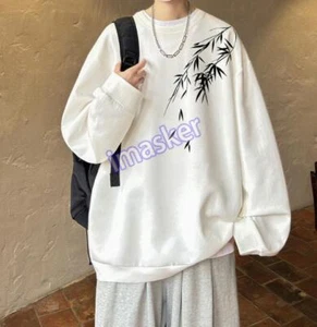 Herren Jugend Mode chinesische Bambus bedruckt lose Pullover Sweatshirts 726 - Bild 1 von 20