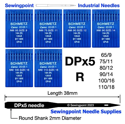 Schmetz Industrial Sewing Machine Needles DPx5 135x5 SY1955 All Sizes UK