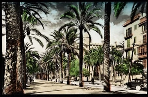 Mallorca Palma Paseo De Sagrera Spain Postcard - Picture 1 of 2