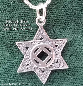 ss009- Narcotici Anonimi NA Stella in argento con simbolo NA - 925. Argento Ster - Foto 1 di 6
