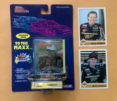 Racing Champions Series One To The Maxx 1994 NASCAR #2 Rusty Wallace 1:64 +Cards - Image 1 of 4