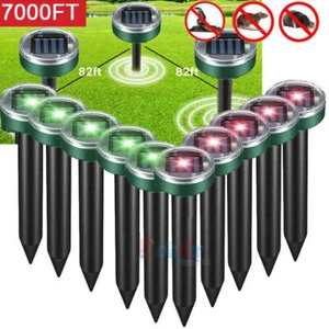 1-10 PACK Solar Power Ultrasonic Mice Gopher Mole Pest Snake Repellent Repeller - Picture 1 of 46