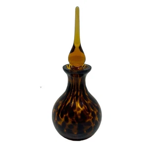 Christian Dior Empoli Stil Glas Parfüm Flakon mit Stopfen Schildpatt 6,5 Zoll Vintage - Bild 1 von 11