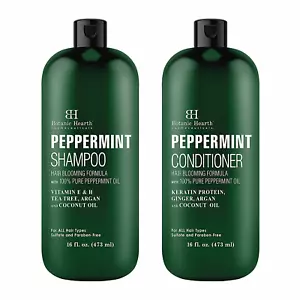 Juego de champú y acondicionador para cabello debilitado Bordillo Menta - Picture 1 of 12