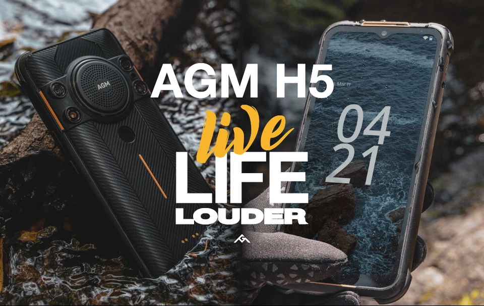 AGM H5 Global Smartphone 128GB 7000MAH IP68/IP69K 3.5W Loud Speaker Night Vision - Image 1 of 4