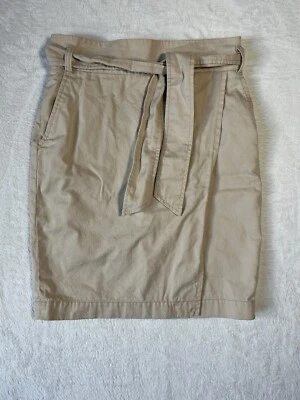 Falda envolvente Ann Taylor para mujer talla 0P caqui forrada bolsillos con cinturón Foto 1 de 4