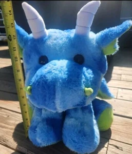 Peek a Boo Toys Dragon 11 inch Plush Blue And Green Soft Stuffed Animal Toy - Picture 1 of 6