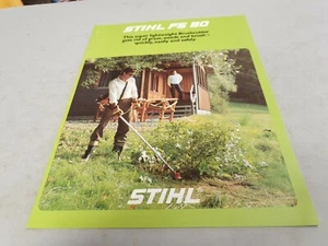 1970s ? STIHL FS80 BRUSHCUTTER Original Sales Brochure - Picture 1 of 3